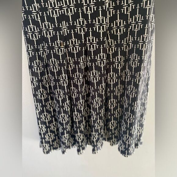 Tory Burch logo print 100% silk pleated dress size XS - Picture 8 of 11